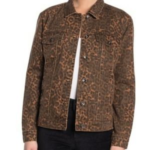 Tractr Relaxed Fit Leopard Cropped Print J…